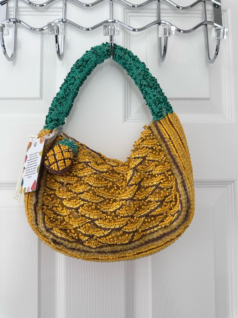 Beaded Pineapple Bag NWT